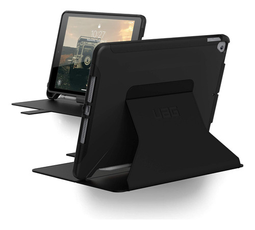 Funda iPad 10.2 Uag Con Soporte Multiángulo Rígido Negro