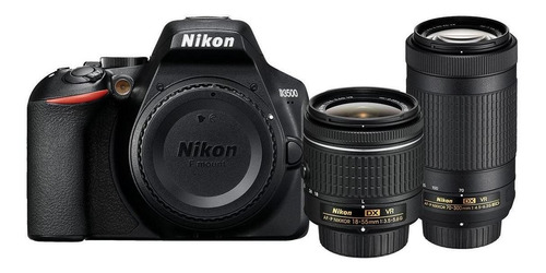 Nikon D3500 18-55mm VR + 70-300mm VR Kit DSLR color negro