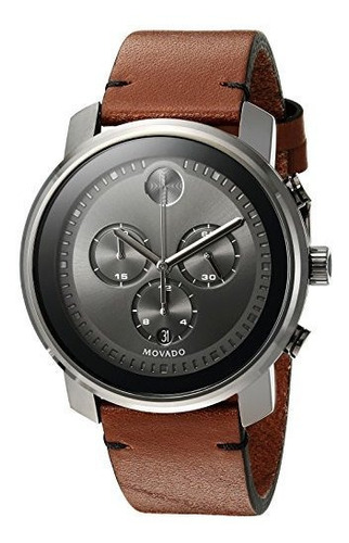 Reloj De Hombre De Acero Inoxidable Y Cuero Marron De Cuarzo