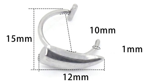 Brazalete Para Labios Falso De Acero Inoxidable Sin Piercing