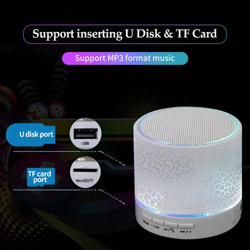 Bocina Bluetooth Portatil Inalambrica Altavoz Cilindro Rosa
