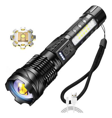 Con Linterna Iluminación Para De Carga Usb Fuerte Luz