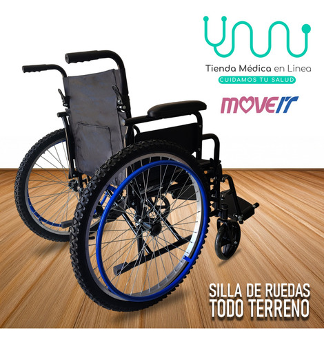 Silla Ruedas Todo Terreno C/ Descansapiés Desmontables