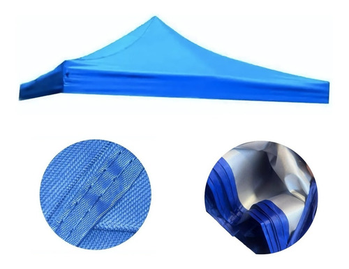 Carpa Lona Repuesto Toldo 3x3 Impermeable Filtro Uv Azul