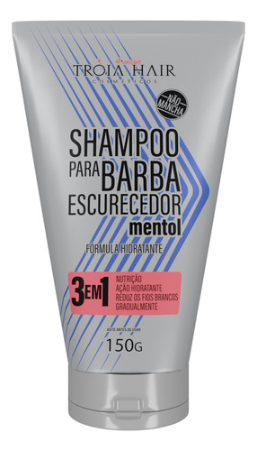 Shampoo Escurecedor P/ Fios Cabelo E Barba 150g Tróia Hair