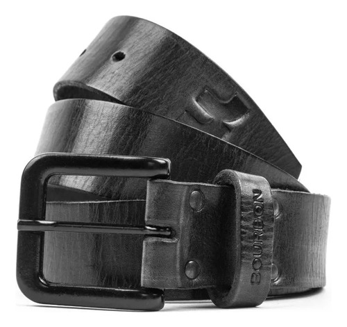 Cinturon Cinto Cuero Hombre Cinturones Negro Talle 110 Bourbon  Ancho
