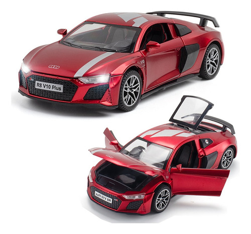 Coche De Iron Man Downey Audi R8 V10 Miniatura Metal Autos 1