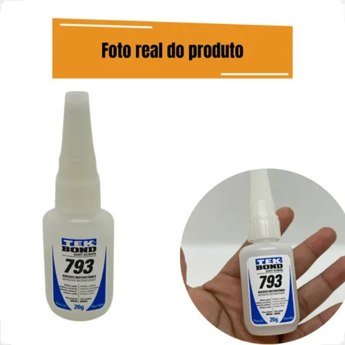 Kit 3 Cola Instantânea Tekbond 793 20g Transparente Reparos
