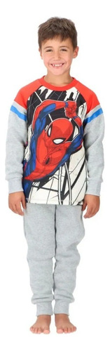 Pijama Algodón Spiderman Caffarena Talla 4 Color Gris 30889