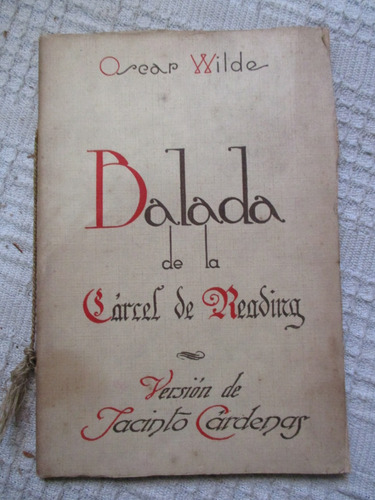 Oscar Wilde - Balada De La Cárcel De Reading (nosotros 1925)