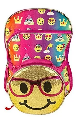 Mochila Emoji De 16 En Pulgadas Y Bolsa De Almuerzo - Estil