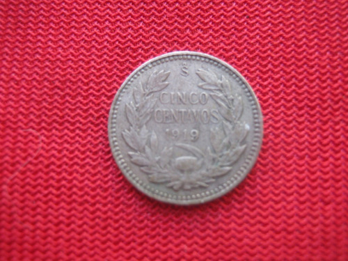 Chile 5 Centavos 1919 Plata