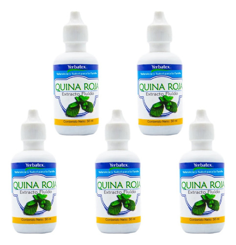 5 Té De Quina Roja En Gotas 30ml