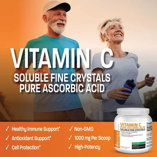 Bronson Vitamina C En Polvo Antioxidantes Sist Inmunologico