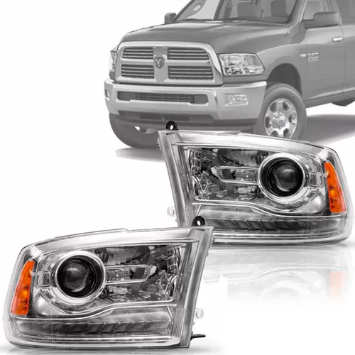 Par Farol Ram 2500 Laramie 2016 17 Elétrico Cromado Com Led