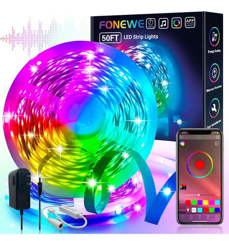 Fonewe Luces Led De 50 Pies Para Las Luces De Tira Led De Do