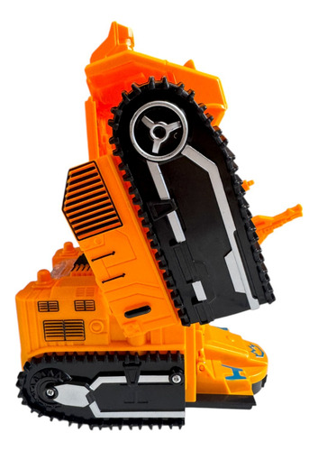 Juguete 2 En 1 Excavadora Transformer Interactiva 19x19 Cm Excavadora Amarillo