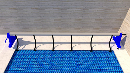 Enrolador De Capa Térmica Piscina 3x25m + Firme E Resistente