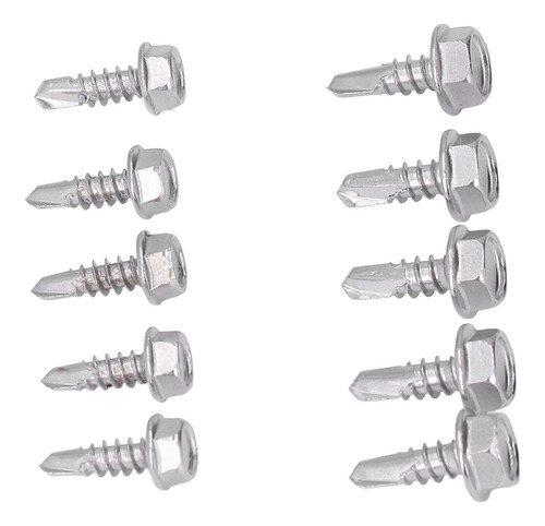 Conjunto De Parafusos Autoperfurantes, 100 Unidades, Sortime