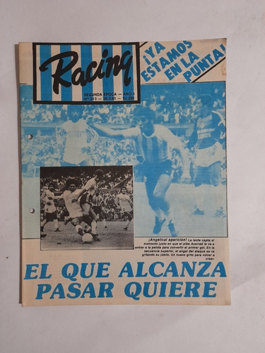 Revista Racing 213.primera B 1985 Racing 4 Villa Dalmine 1