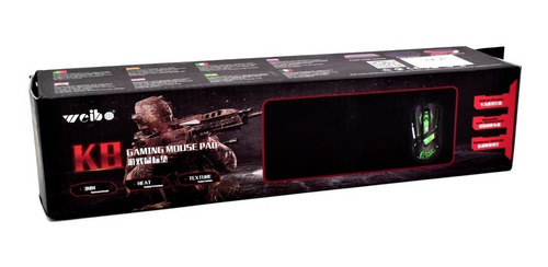 Mouse Pad Gamer Xl Antideslizante Negro Borde Cosido 70x30cm