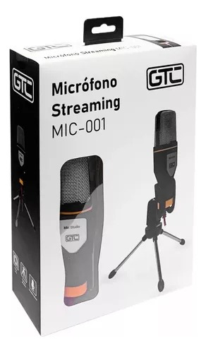 Imagen 5 de 6 de Micrófono Streaming Gtc Con Tripode Desmontable Mic-001 Color Negro