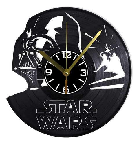 Reloj Pared Disco Vinilo Acetato Decoración Star Wars Ci110