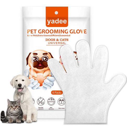 Yadee Guantes De Limpieza Para Perros, Guantes De Aseo Para