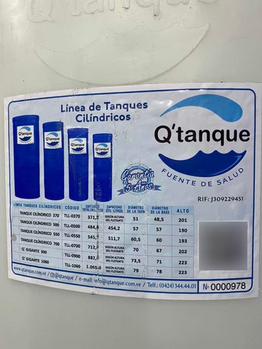 Tanque De Agua Cilíndrico 700 Lts. Apartamentos. Q Tanque.