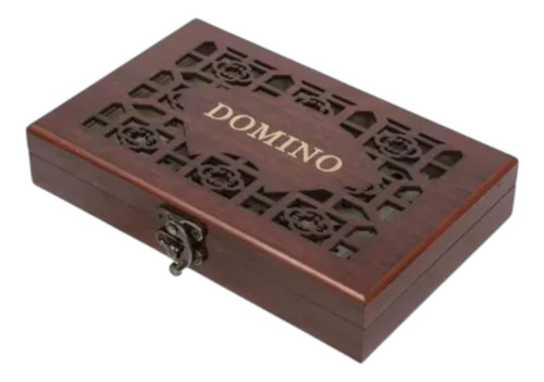 Juego De Dominó Grande Con Caja De Madera Diseño Deluxe #2