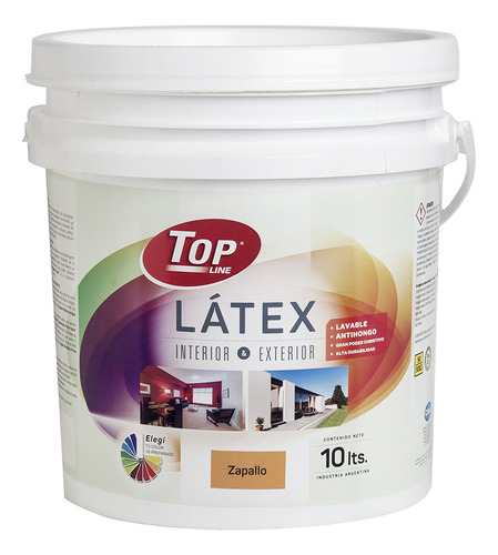 Pintura Topline Colores Lavable Interior Exterior 10 litros color zapallo