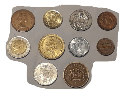 Monedas Extranjeras Mundiales X 10 Distintas No Repetida Lo8