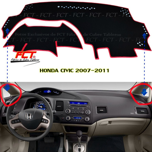 Cubre Tablero Honda Civic 2007 2008 2009 2010 2011  Fct