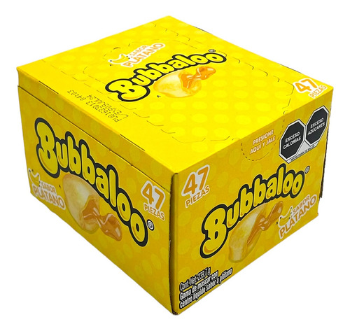 Chicle Bubbaloo Sabor Platano 47 Piezas