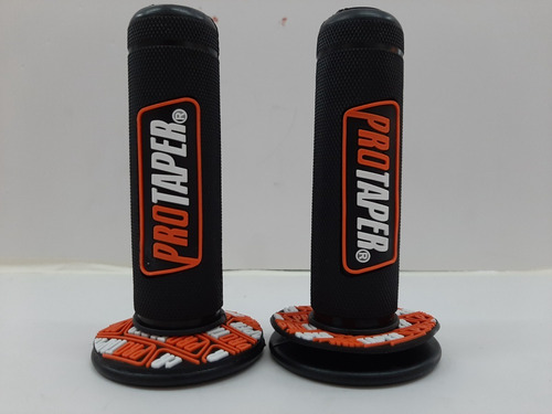 Puños De Manillar Pro Taper En Negro Con Naranja