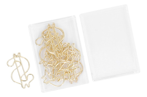 100 Clips Dorados Para Papel, Duraderos, Resistentes A La Co