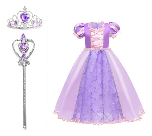 #3pcs /vestido Infantil De Princesa Sofía .