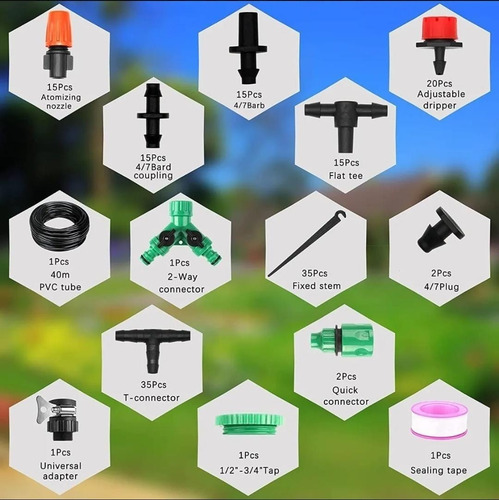 Imagen 4 de 7 de Kit De Riego Sistema Automático Por Goteo 40m + Timer