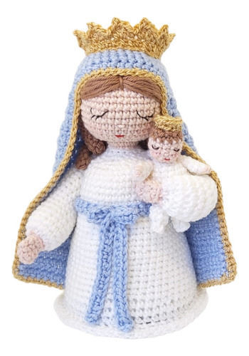 Virgen María Y Niño Jesús Amigurumi