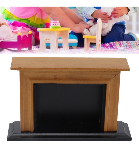 Mueble En Miniatura Para Casa De Muñecas, Chimenea De Abedul
