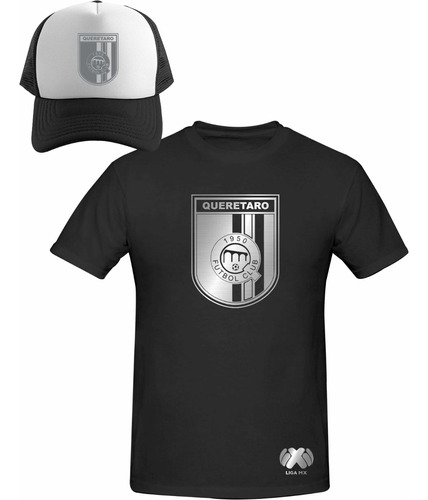 Kit De Playera + Gorra Querétaro Fc Liga Mx Modelo Silver