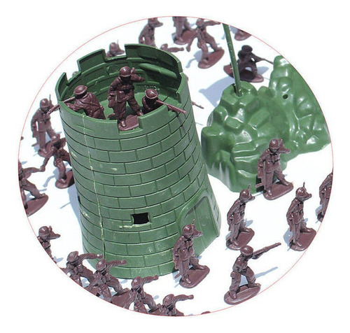 Para 100 Piezas Juegos Militares Combate Ejército Soldado