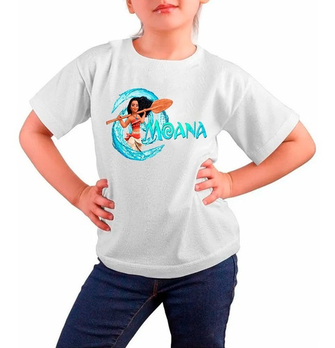 Polera Estampada 100% Algodón Niña Moana Exclusividad