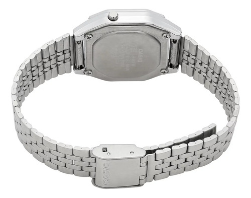Reloj Casio Vintage Dama La680wa-1bdf Digital (liq. Stock) Phantom Silver Plateado Negro