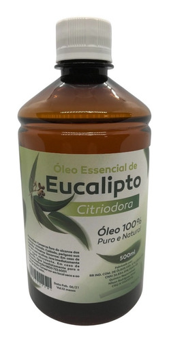 Óleo De Eucalipto Citriodora 100% Puro Natural 500ml