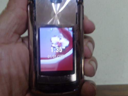 Celular Motorola Razr2 V8 Dourado Funcionando + Fone - Raro