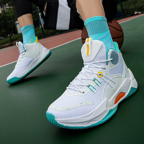Zapatillas De Baloncesto Sólidas Con Parte Superior De Malla