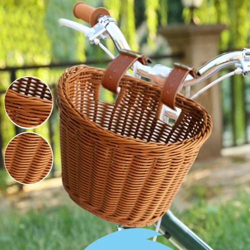 Cesta De Bicicleta, Bolsa De Transporte Em Tecido De Vime, R