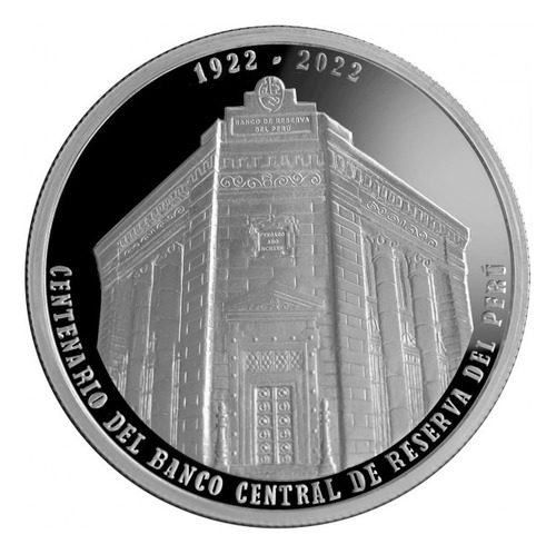 Moneda De Plata Centenario Del Bcr, 37mm. 1oz Nueva U N C
