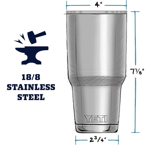 Vaso Térmico Rambler De Acero Inoxidable Yeti 30oz Magslider Mango Lisa